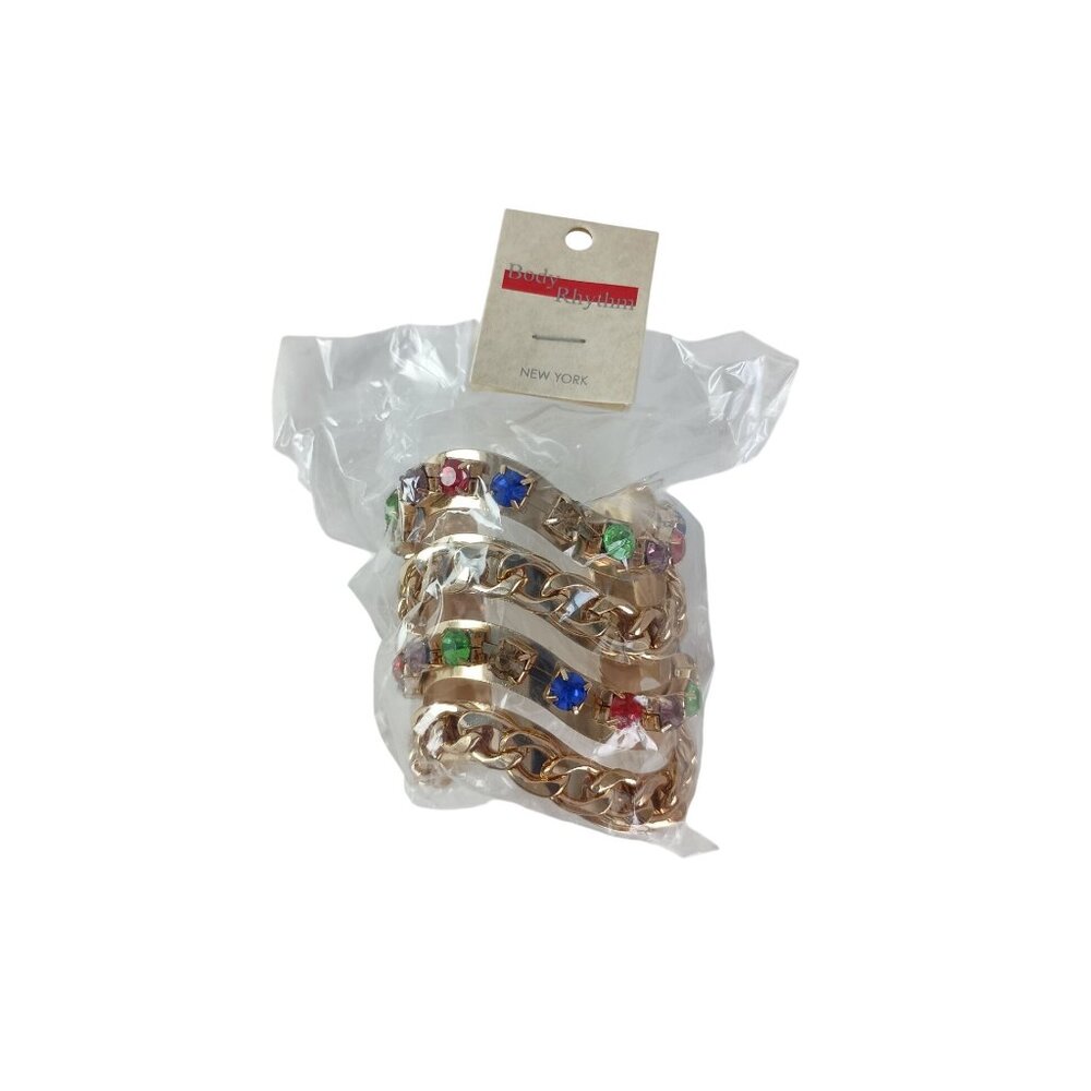 Body Rhythm Excuisite New York Costume Jewelry Cuff Bracelate New - Picture 4 of 5